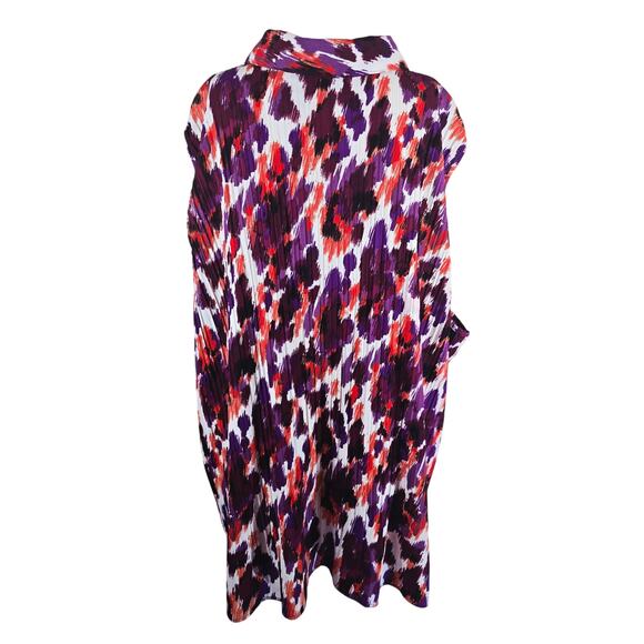 Maggie Barnes Purple Orange Design Summer Women's Tank Blouse 5X - Picture 3 of 4